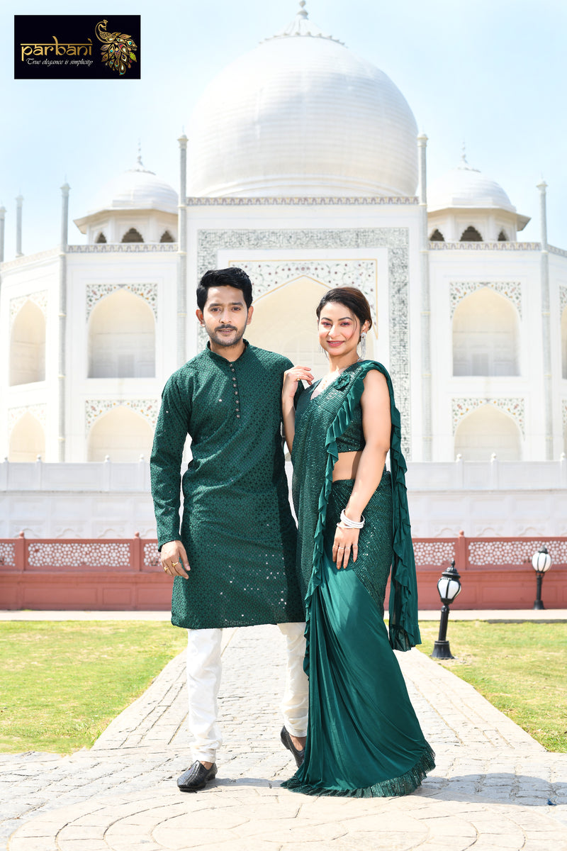Parbani Exclusive Couple Set With Sequence Work – PARBANI